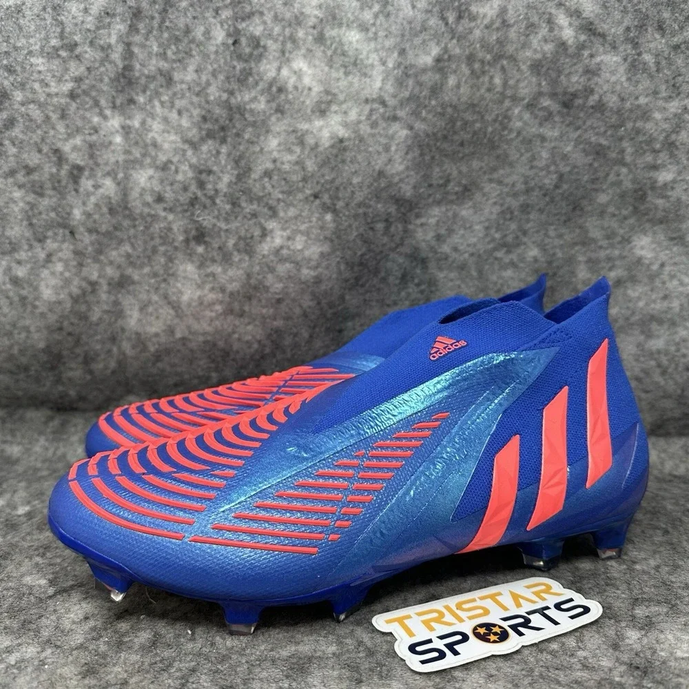 Adidas Predator Edge+ FG Laceless Soccer Cleats Mens Size 11.5 Blue Turbo GZ9002